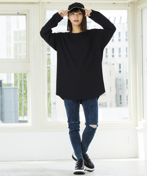 WEGO（ウィゴー）の「WEGO/ワッフルラウンドカットソー（Tシャツ/カットソー・メンズ・カーキ/ホワイト/ワイン/ホワイト系その他5/ブラック・LARGE/SMALL/MEDIUM）」の14枚目の写真