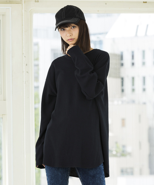 WEGO（ウィゴー）の「WEGO/ワッフルラウンドカットソー（Tシャツ/カットソー・メンズ・カーキ/ホワイト/ワイン/ホワイト系その他5/ブラック・LARGE/SMALL/MEDIUM）」の11枚目の写真