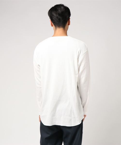 WEGO（ウィゴー）の「WEGO/ワッフルラウンドカットソー（Tシャツ/カットソー・メンズ・カーキ/ホワイト/ワイン/ホワイト系その他5/ブラック・LARGE/SMALL/MEDIUM）」の7枚目の写真