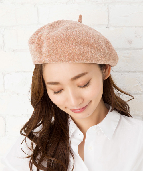 florist(フローリスト)の「コーデュロイベレー(ハンチング/ベレー帽・レディース・ブラック/ホワイト/ライトグレー/ベージュ・FREE)」の4枚目の写真