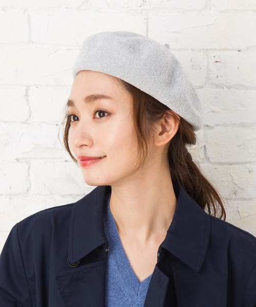 florist(フローリスト)の「コーデュロイベレー(ハンチング/ベレー帽・レディース・ブラック/ホワイト/ライトグレー/ベージュ・FREE)」の3枚目の写真
