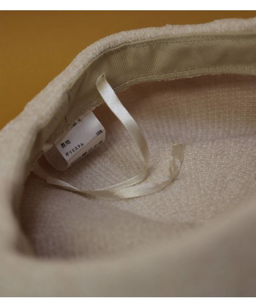 florist(フローリスト)の「コーデュロイベレー(ハンチング/ベレー帽・レディース・ブラック/ホワイト/ライトグレー/ベージュ・FREE)」の6枚目の写真