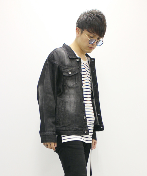 ADPOSION（アドポーション）の「BIGシルエット デニムジャケット / Gジャン（デニムジャケット・メンズ・ブラック/ブルー/サックスブルー/ブルー系その他・MEDIUM/LARGE）」の2枚目の写真