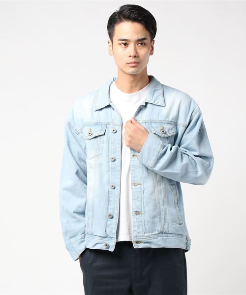 ADPOSION（アドポーション）の「BIGシルエット デニムジャケット / Gジャン（デニムジャケット・メンズ・ブラック/ブルー/サックスブルー/ブルー系その他・MEDIUM/LARGE）」の9枚目の写真