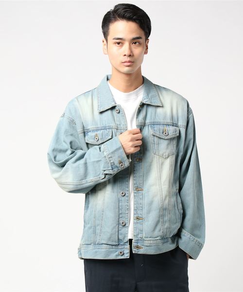 ADPOSION（アドポーション）の「BIGシルエット デニムジャケット / Gジャン（デニムジャケット・メンズ・ブラック/ブルー/サックスブルー/ブルー系その他・MEDIUM/LARGE）」の8枚目の写真