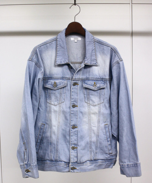 ADPOSION（アドポーション）の「BIGシルエット デニムジャケット / Gジャン（デニムジャケット・メンズ・ブラック/ブルー/サックスブルー/ブルー系その他・MEDIUM/LARGE）」の12枚目の写真