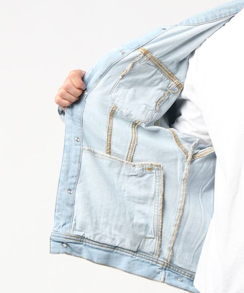 ADPOSION（アドポーション）の「BIGシルエット デニムジャケット / Gジャン（デニムジャケット・メンズ・ブラック/ブルー/サックスブルー/ブルー系その他・MEDIUM/LARGE）」の6枚目の写真