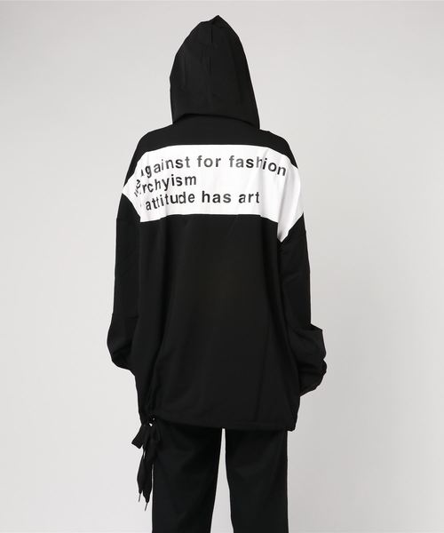rovtski（ロフトスキー）の「rovtski【ビッグシルエット】ハードナイロンインレイプロテクションジャケット/HARD NYLON INLAY PROTECTION JACKET（その他アウター・レディース・ブラック系その他/ブラック系その他2・FREE）」の4枚目の写真