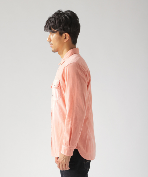 BAYFLOW（ベイフロー）の「コットンリュウカコーデュロイシャツ（シャツ/ブラウス・メンズ・オフホワイト/サックスブルー/ピンク/ベージュ・LARGE/SMALL/MEDIUM）」の10枚目の写真