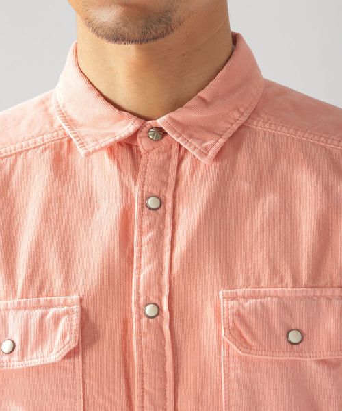BAYFLOW（ベイフロー）の「コットンリュウカコーデュロイシャツ（シャツ/ブラウス・メンズ・オフホワイト/サックスブルー/ピンク/ベージュ・LARGE/SMALL/MEDIUM）」の12枚目の写真