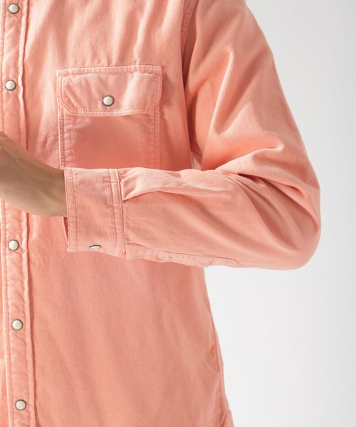 BAYFLOW（ベイフロー）の「コットンリュウカコーデュロイシャツ（シャツ/ブラウス・メンズ・オフホワイト/サックスブルー/ピンク/ベージュ・LARGE/SMALL/MEDIUM）」の13枚目の写真