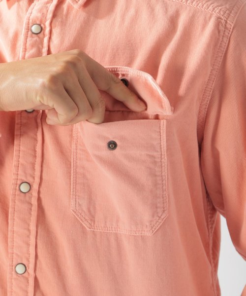 BAYFLOW（ベイフロー）の「コットンリュウカコーデュロイシャツ（シャツ/ブラウス・メンズ・オフホワイト/サックスブルー/ピンク/ベージュ・LARGE/SMALL/MEDIUM）」の14枚目の写真