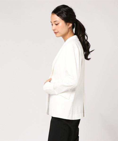 A/C DESIGN BY ALPHA CUBIC（エーシーデザインバイアルファキュービック）の「【セットアップ】テーラージャケット（テーラードジャケット・レディース・ブルー/ライトグレー/オフホワイト・9号/13号/11号）」の4枚目の写真