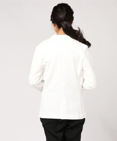 A/C DESIGN BY ALPHA CUBIC（エーシーデザインバイアルファキュービック）の「【セットアップ】テーラージャケット（テーラードジャケット・レディース・ブルー/ライトグレー/オフホワイト・9号/13号/11号）」の5枚目の写真