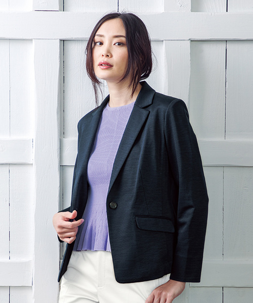 A/C DESIGN BY ALPHA CUBIC（エーシーデザインバイアルファキュービック）の「【セットアップ】テーラージャケット（テーラードジャケット・レディース・ブルー/ライトグレー/オフホワイト・9号/13号/11号）」の3枚目の写真