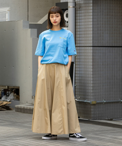 Dickies(ディッキーズ)の「Dickies/ ディッキーズ TCツイルフレアロングスカート(スカート・レディース・ベージュ/ネイビー/レッド・S/M/L)」の20枚目の写真