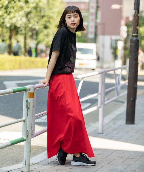 Dickies(ディッキーズ)の「Dickies/ ディッキーズ TCツイルフレアロングスカート(スカート・レディース・ベージュ/ネイビー/レッド・S/M/L)」の15枚目の写真