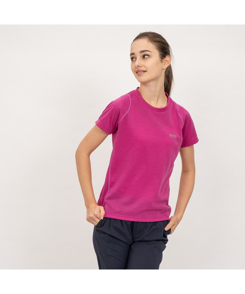 AIGLE(エーグル)の「Wプリハイクショート(Tシャツ/カットソー・レディース・ホワイト/ヘザーグレー/バイオレット・LARGE/MEDIUM/SMALL)」の1枚目の写真