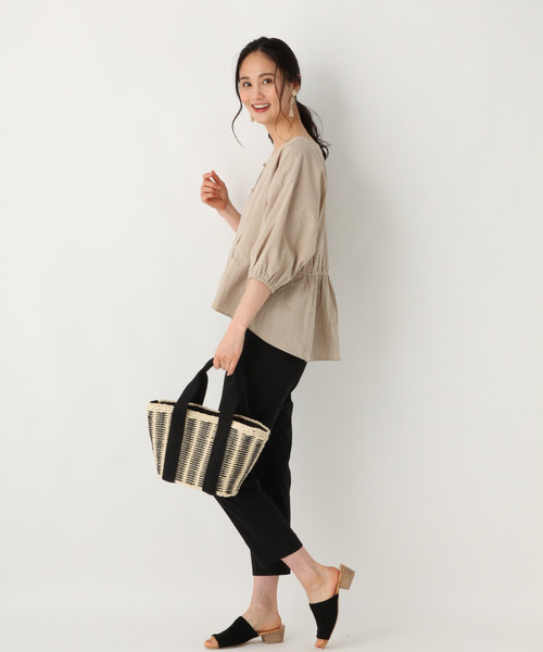 GLOBAL WORK(グローバルワーク)の「2WAYレースブラウス/833200(シャツ/ブラウス・レディース・オレンジ/ホワイト/ブラック/ベージュ・MEDIUM/LARGE)」の8枚目の写真