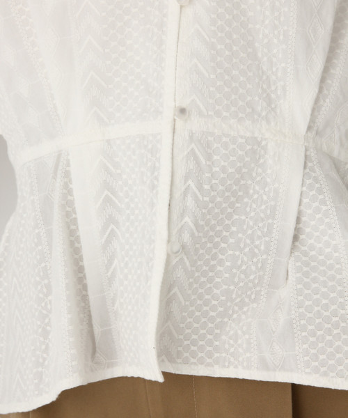 GLOBAL WORK(グローバルワーク)の「2WAYレースブラウス/833200(シャツ/ブラウス・レディース・オレンジ/ホワイト/ブラック/ベージュ・MEDIUM/LARGE)」の16枚目の写真