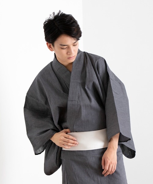 KYOETSU（キョウエツ）の「メンズ しじら浴衣 3点セット ( 浴衣 + 帯  + 腰紐 )（浴衣・メンズ・ブラック系その他6/ブルー系その他7/ブルー系その他3/ブルー系その他4/ブラック/グレー系その他2/ブラック系その他4/グレー系その他/ブラック系その他7/ブラック系その他/ブルー/ブルー系その他5/ブラック系その他3/ブルー系その他6/グレー/ブルー系その他/ブラック系その他2/グレー系その他3/ブルー系その他2/ブラック系その他5/サックスブルー系/サックスブルー系3/サックスブルー系4/サックスブルー系2/その他/その他1/その他2・LL/M/L）」の10枚目の写真