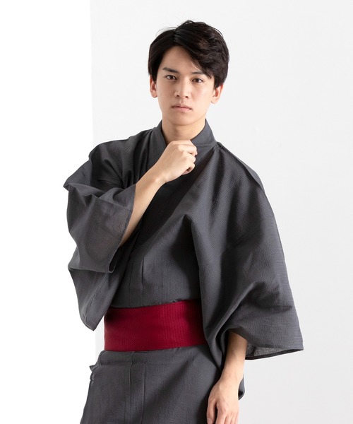 KYOETSU（キョウエツ）の「メンズ しじら浴衣 3点セット ( 浴衣 + 帯  + 腰紐 )（浴衣・メンズ・ブラック系その他6/ブルー系その他7/ブルー系その他3/ブルー系その他4/ブラック/グレー系その他2/ブラック系その他4/グレー系その他/ブラック系その他7/ブラック系その他/ブルー/ブルー系その他5/ブラック系その他3/ブルー系その他6/グレー/ブルー系その他/ブラック系その他2/グレー系その他3/ブルー系その他2/ブラック系その他5/サックスブルー系/サックスブルー系3/サックスブルー系4/サックスブルー系2/その他/その他1/その他2・LL/M/L）」の12枚目の写真