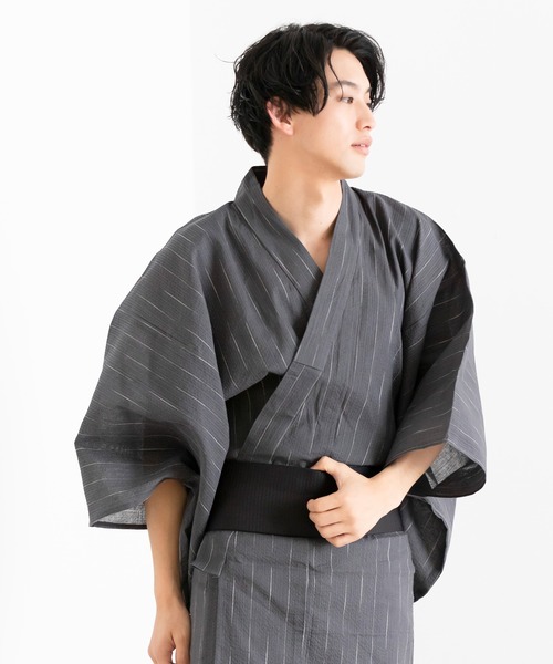 KYOETSU（キョウエツ）の「メンズ しじら浴衣 3点セット ( 浴衣 + 帯  + 腰紐 )（浴衣・メンズ・ブラック系その他6/ブルー系その他7/ブルー系その他3/ブルー系その他4/ブラック/グレー系その他2/ブラック系その他4/グレー系その他/ブラック系その他7/ブラック系その他/ブルー/ブルー系その他5/ブラック系その他3/ブルー系その他6/グレー/ブルー系その他/ブラック系その他2/グレー系その他3/ブルー系その他2/ブラック系その他5/サックスブルー系/サックスブルー系3/サックスブルー系4/サックスブルー系2/その他/その他1/その他2・LL/M/L）」の13枚目の写真