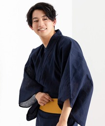 KYOETSU（キョウエツ）の「メンズ しじら浴衣 3点セット ( 浴衣 + 帯  + 腰紐 )（浴衣）」