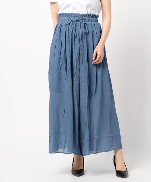 axes femme(アクシーズファム)の「ウエストリボンワイドパンツ(その他パンツ・レディース・ブラック/イエロー/ブルー/ピンク系その他・MEDIUM)」の9枚目の写真