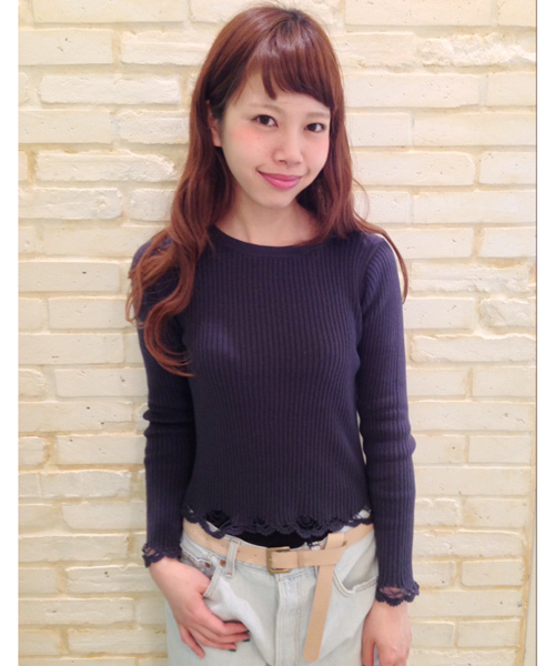 Kastane（カスタネ）の「【Kastane】かぎ針リブニット（ニット/セーター・レディース・ネイビー/カーキ/オフホワイト・FREE）」の3枚目の写真