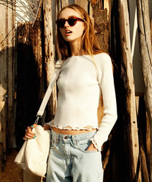 Kastane | 【Kastane】かぎ針リブニット(ニット/セーター)