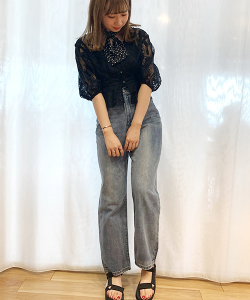 apres jour(アプレジュール)の「スカーフ付きオーガンジーレースブラウス【ZOZOTOWN限定アイテム】(シャツ/ブラウス・レディース・ブラック/チャコールグレー/その他/アイボリー・フリー)」の13枚目の写真