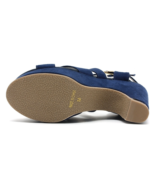 one after another NICE CLAUP(ワンアフターアナザーナイスクラップ)の「【ナイスクラップ】厚底クロスサンダル(サンダル・レディース・レッド/ベージュ/ネイビー・MEDIUM/SMALL/LARGE)」の4枚目の写真