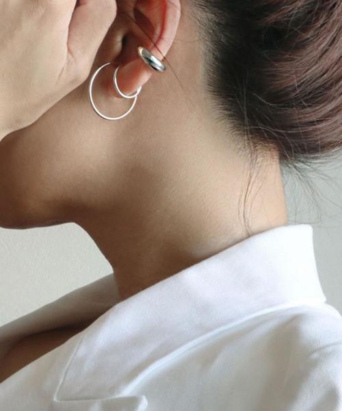 in mood(インムード)の「<in mood(インムード)>フープ イヤーカフ(イヤーカフ・レディース・シルバー/ゴールド・FREE)」の8枚目の写真