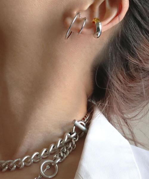 in mood(インムード)の「<in mood(インムード)>フープ イヤーカフ(イヤーカフ・レディース・シルバー/ゴールド・FREE)」の7枚目の写真