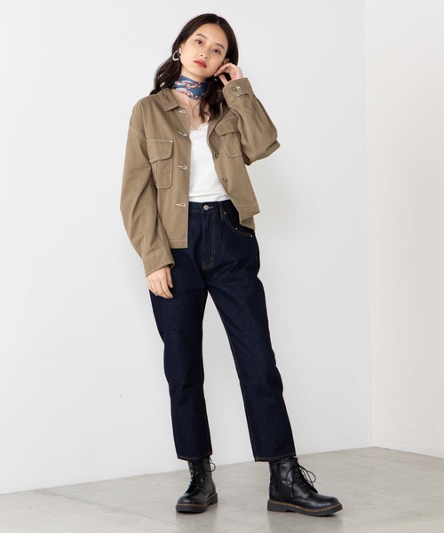 WEGO（ウィゴー）の「WEGO/【セットアップ対応商品】アンクルフィットデニムテーパードパンツ（デニムパンツ・レディース・インディゴブルー/ダークインディゴブルー・SMALL/LARGE/MEDIUM）」の7枚目の写真