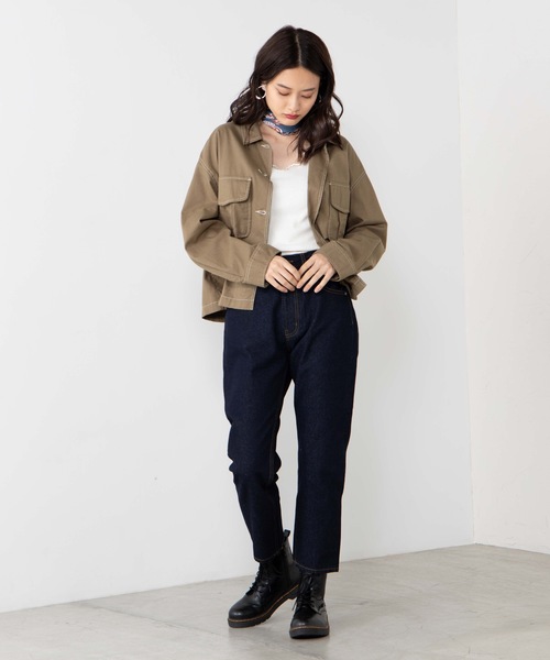 WEGO（ウィゴー）の「WEGO/【セットアップ対応商品】アンクルフィットデニムテーパードパンツ（デニムパンツ・レディース・インディゴブルー/ダークインディゴブルー・SMALL/LARGE/MEDIUM）」の11枚目の写真