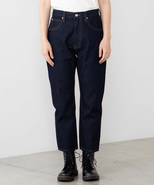 WEGO（ウィゴー）の「WEGO/【セットアップ対応商品】アンクルフィットデニムテーパードパンツ（デニムパンツ・レディース・インディゴブルー/ダークインディゴブルー・SMALL/LARGE/MEDIUM）」の10枚目の写真