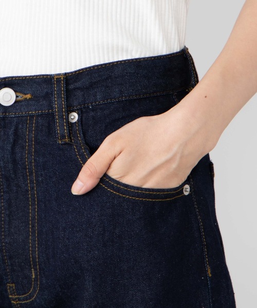 WEGO（ウィゴー）の「WEGO/【セットアップ対応商品】アンクルフィットデニムテーパードパンツ（デニムパンツ・レディース・インディゴブルー/ダークインディゴブルー・SMALL/LARGE/MEDIUM）」の6枚目の写真