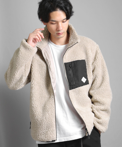 Bling Leads（ブリングリーズ）の「bling leads/BOAZIPハイネックブルゾン（ブルゾン・メンズ・ブラック/ダークグリーン/その他1/その他2/ライトパープル/キャメル/その他3/カーキ/ベージュ/ホワイト/ブラック系その他/ベージュ系その他/ホワイト系その他/モカ・MEDIUM/LARGE/X-LARGE）」の6枚目の写真