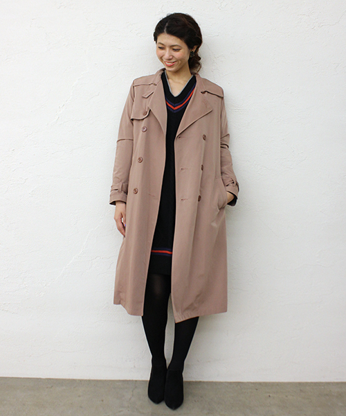 mystic（ミスティック）の「ライナー付きトレンチコート（トレンチコート・レディース・ブラック/ベージュ/キャメル・FREE）」の3枚目の写真