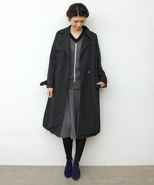 mystic（ミスティック）の「ライナー付きトレンチコート（トレンチコート・レディース・ブラック/ベージュ/キャメル・FREE）」の2枚目の写真