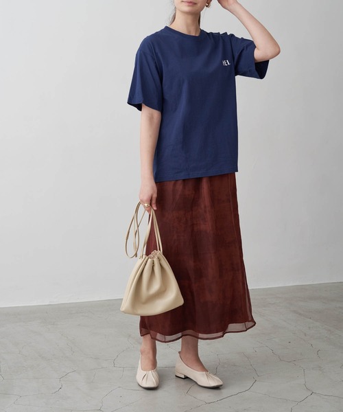 MEI（メイ）の「MEI メイChaco closet別注 オーバーサイズ半袖Tシャツ（Tシャツ/カットソー・レディース・ホワイト/ブラック/ベージュ/ネイビー/パープル・FREE）」の14枚目の写真