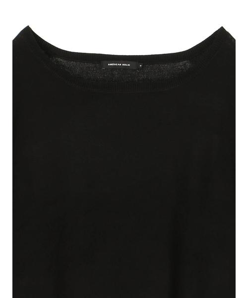 AMERICAN HOLIC（アメリカンホリック）の「ボートネックベーシックニットプルオーバー＊（ニット/セーター・レディース・アイボリー/ブラック/ベージュ/ダークブラウン・L/M）」の10枚目の写真