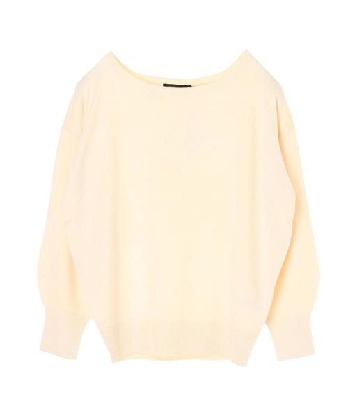 AMERICAN HOLIC（アメリカンホリック）の「ボートネックベーシックニットプルオーバー＊（ニット/セーター・レディース・アイボリー/ブラック/ベージュ/ダークブラウン・L/M）」の7枚目の写真