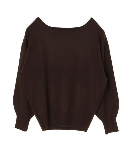 AMERICAN HOLIC（アメリカンホリック）の「ボートネックベーシックニットプルオーバー＊（ニット/セーター・レディース・アイボリー/ブラック/ベージュ/ダークブラウン・L/M）」の22枚目の写真