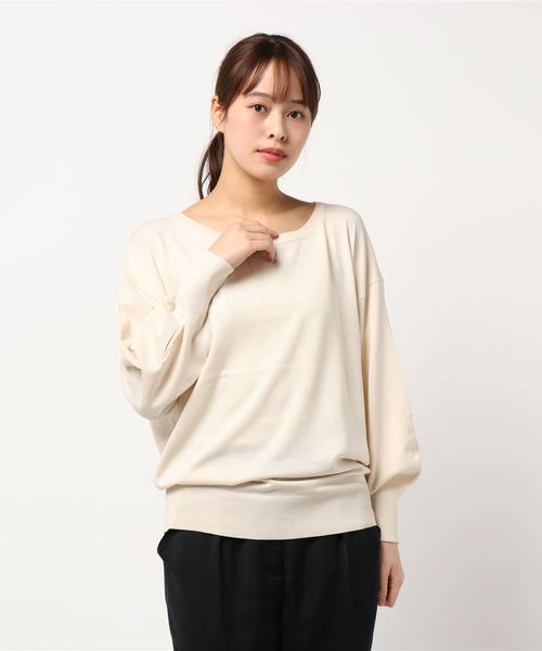 AMERICAN HOLIC（アメリカンホリック）の「ボートネックベーシックニットプルオーバー＊（ニット/セーター・レディース・アイボリー/ブラック/ベージュ/ダークブラウン・L/M）」の21枚目の写真