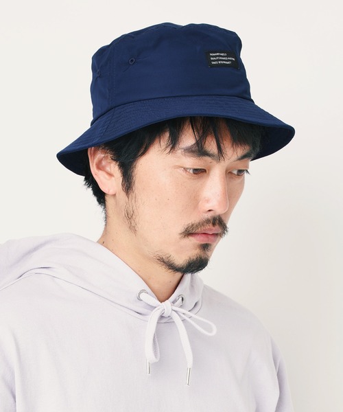 14+（イチヨンプラス）の「親子撥水タグバケットハット（ハット・レディース・ネイビー/カーキ/ブラック/ベージュ・FREE）」の4枚目の写真