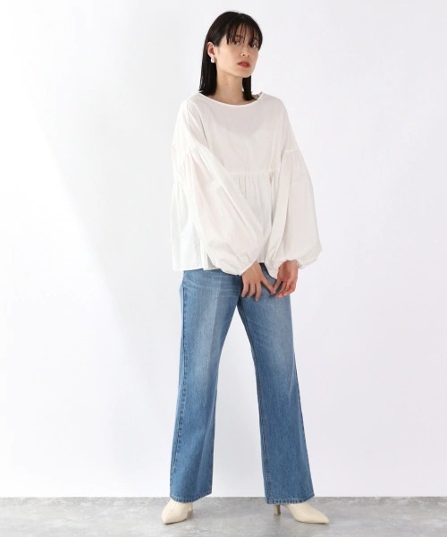 LOWRYS FARM（ローリーズファーム）の「ギャザーブラウスＬＳ　893661（シャツ/ブラウス・レディース・ブラック/カーキ/オフホワイト・FREE）」の16枚目の写真