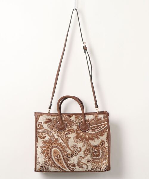 INTERPLANET（インタープラネット）の「ペイズリーＢＡＧ（ショルダーバッグ・レディース・アイボリー/チョコ・フリー）」の3枚目の写真